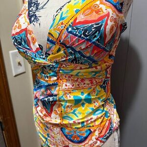 Lablanca size 10 colorful one piece swimsuit